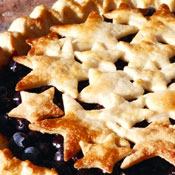 Starry Night Blueberry Pie