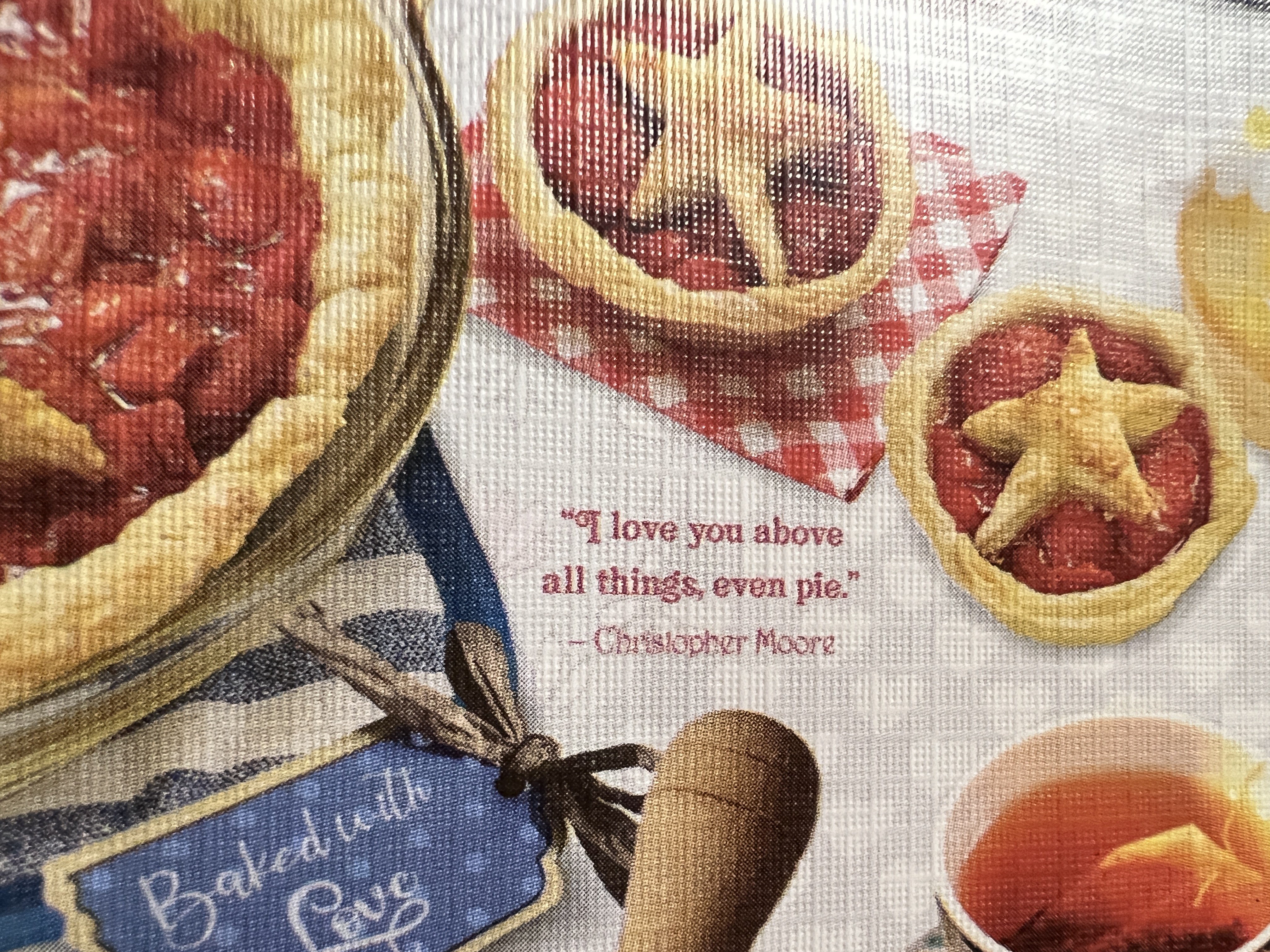 Love, happy, cancer and pie